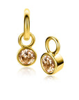 Zinzi ZICH-NOV - Gold Plated Oorbedels met Gele Geboortesteen November, exclusief en kwalitatief hoogwaardig. Ontdek nu!