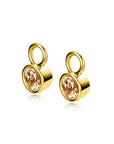 Zinzi ZICH-NOV - Gold Plated Oorbedels met Gele Geboortesteen November, exclusief en kwalitatief hoogwaardig. Ontdek nu!