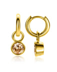 Zinzi ZICH-NOV - Gold Plated Oorbedels met Gele Geboortesteen November, exclusief en kwalitatief hoogwaardig. Ontdek nu!