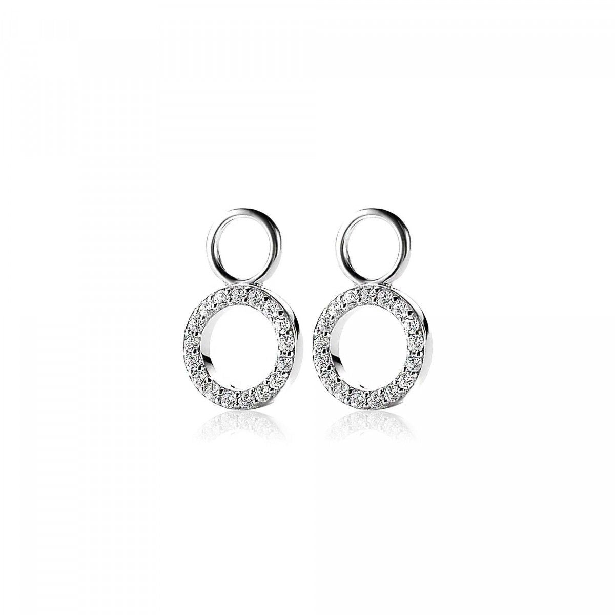 Zinzi zilveren oorbedels rond open wit 9mm ZICH1063, exclusief en kwalitatief hoogwaardig. Ontdek nu!