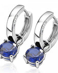 Zinzi zilveren oorbedels rond donkerblauw ZICH1300Q, exclusief en kwalitatief hoogwaardig. Ontdek nu!