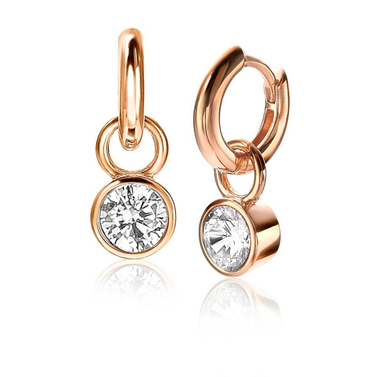 Zinzi zilveren oorbedels rose verguld 7mm rond wit ZICH1486D, exclusief en kwalitatief hoogwaardig. Ontdek nu!