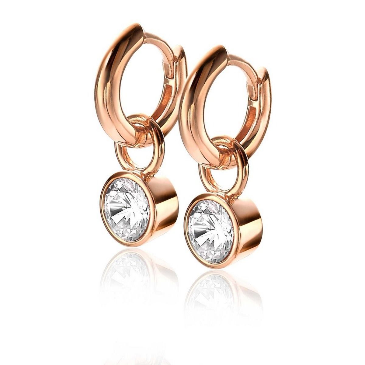 Zinzi zilveren oorbedels rose verguld 7mm rond wit ZICH1486D, exclusief en kwalitatief hoogwaardig. Ontdek nu!