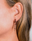 Zinzi zilveren oorbedels rose verguld open rechthoek 14mm ZICH1692R, exclusief en kwalitatief hoogwaardig. Ontdek nu!