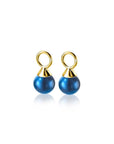 Zinzi gold plated zilveren oorbedels parels blauw 6mm ZICH1749BG (excl. oorringen), exclusief en kwalitatief hoogwaardig. Ontdek nu!