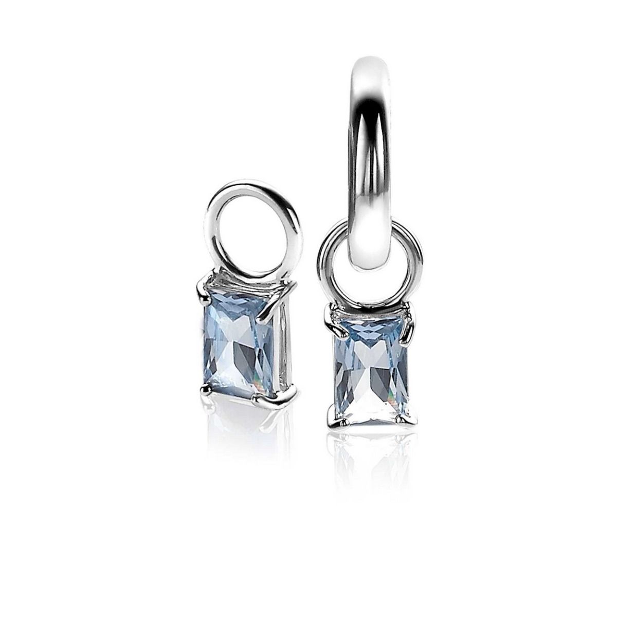 Zinzi zilveren oorbedels 12mm rechthoek blauw ZICH2021B, exclusief en kwalitatief hoogwaardig. Ontdek nu!