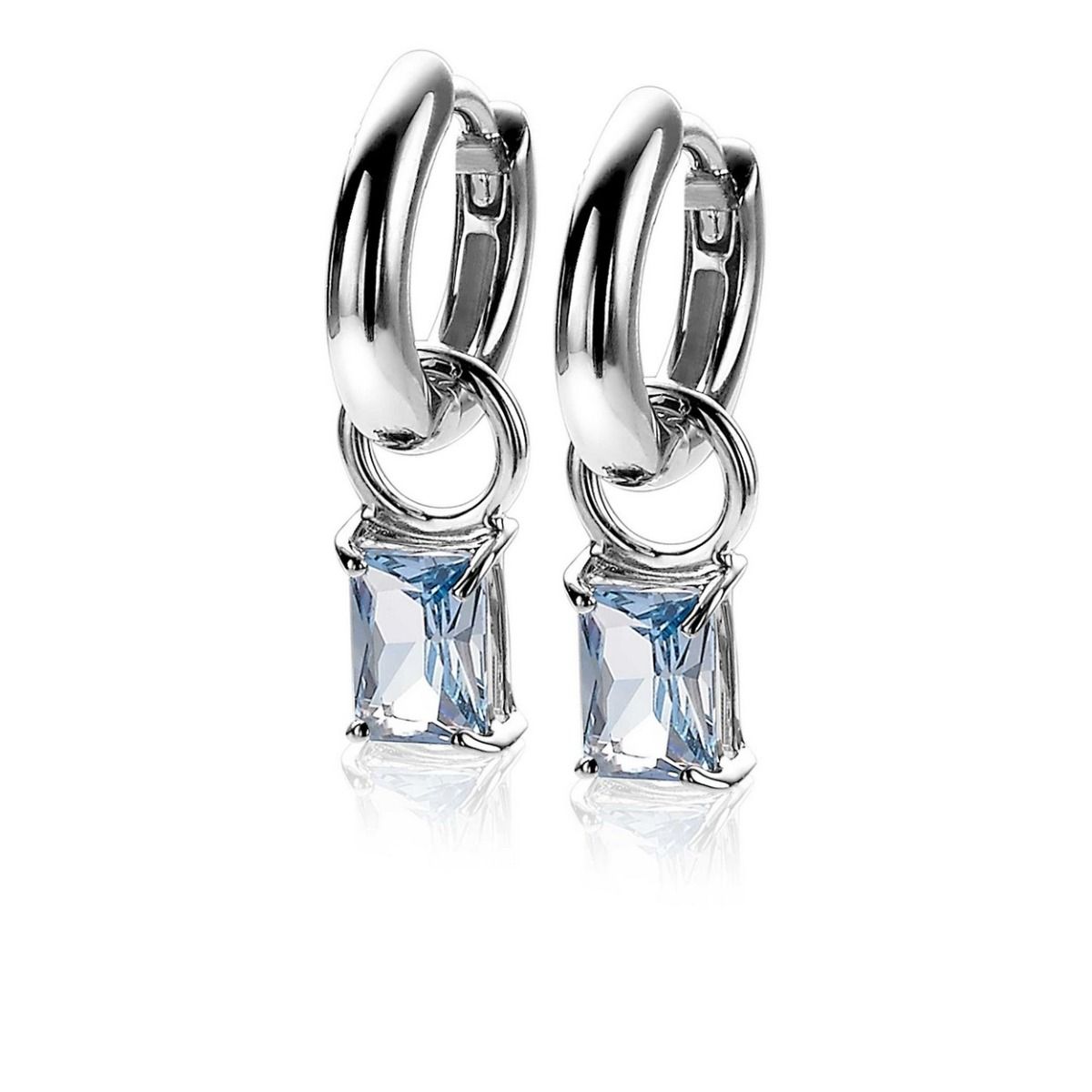 Zinzi zilveren oorbedels 12mm rechthoek blauw ZICH2021B, exclusief en kwalitatief hoogwaardig. Ontdek nu!