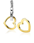 Zinzi zilveren oorbedels 14K geel verguld 12mm open harten ZICH2197G, exclusief en kwalitatief hoogwaardig. Ontdek nu!