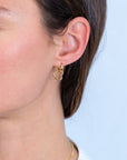 Zinzi zilveren oorbedels 14K geel verguld 12mm open harten ZICH2197G, exclusief en kwalitatief hoogwaardig. Ontdek nu!