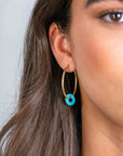Zinzi oorbedels rond 12mm met turquoise howliet edelsteen ZICH2274T (excl. oorringen), exclusief en kwalitatief hoogwaardig. Ontdek nu!
