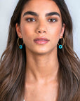 Zinzi oorbedels rond 12mm met turquoise howliet edelsteen ZICH2274T (excl. oorringen), exclusief en kwalitatief hoogwaardig. Ontdek nu!