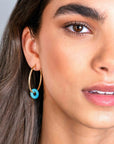 Zinzi oorbedels rond 12mm met turquoise howliet edelsteen ZICH2274T (excl. oorringen), exclusief en kwalitatief hoogwaardig. Ontdek nu!