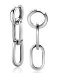 Zinzi zilveren oorbedels twee lange paperclip schakels 37mm ZICH2352 (excl. oorringen), exclusief en kwalitatief hoogwaardig. Ontdek nu!