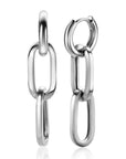 Zinzi zilveren oorbedels twee lange paperclip schakels 37mm ZICH2352 (excl. oorringen), exclusief en kwalitatief hoogwaardig. Ontdek nu!
