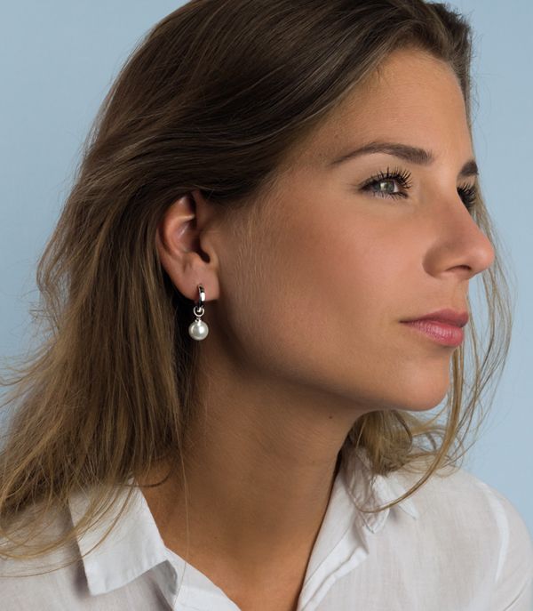 Zinzi oorringen inclusief oorbedels - ZIO191 + ZICH266W - Zilver- 15x3 mm - dames, exclusief en kwalitatief hoogwaardig. Ontdek nu!