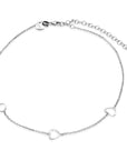 Zinzi zilveren enkelband hartjes 23+4cm ZIE1188, exclusief en kwalitatief hoogwaardig. Ontdek nu!