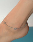 Zinzi zilveren enkelband hartjes 23+4cm ZIE1188, exclusief en kwalitatief hoogwaardig. Ontdek nu!