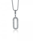Zinzi zilveren luxe hanger ovaal wit 32mm ZIH1894, exclusief en kwalitatief hoogwaardig. Ontdek nu!