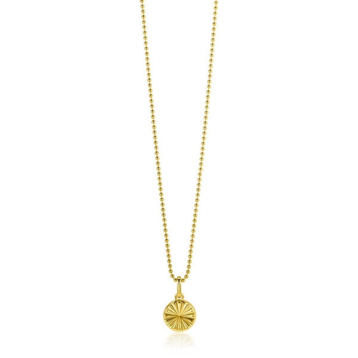 Zinzi gold plated zilveren hanger zonnestralen rond 10mm ZIH2296S, exclusief en kwalitatief hoogwaardig. Ontdek nu!