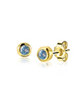 Zinzi's "December Blue Bliss" - Oorknoppen 4mm Gold Plated met Geboortesteen Blauw Topaas Zirconia ZIO-DEC, exclusief en kwalitatief hoogwaardig. Ontdek nu!