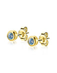Zinzi's "December Blue Bliss" - Oorknoppen 4mm Gold Plated met Geboortesteen Blauw Topaas Zirconia ZIO-DEC, exclusief en kwalitatief hoogwaardig. Ontdek nu!