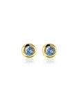 Zinzi's "December Blue Bliss" - Oorknoppen 4mm Gold Plated met Geboortesteen Blauw Topaas Zirconia ZIO-DEC, exclusief en kwalitatief hoogwaardig. Ontdek nu!