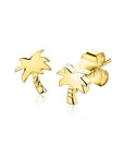 Zinzi zilveren oorknoppen geel verguld palmboom 8mm ZIO1679G, exclusief en kwalitatief hoogwaardig. Ontdek nu!