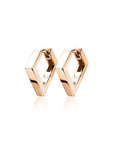 Zinzi zilveren luxe oorringen rosé verguld vierkante buis driehoekvorm 18x2,5mm ZIO1684R, exclusief en kwalitatief hoogwaardig. Ontdek nu!