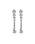 Zinzi zilveren oorsieraden 25mm witte zirkonia's aan schakelkettinkje ZIO1962, exclusief en kwalitatief hoogwaardig. Ontdek nu!