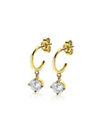 Zinzi zilveren oorsieraden geelverguld witte zirconia ZIO1980G, exclusief en kwalitatief hoogwaardig. Ontdek nu!