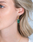 Zinzi zilveren oorhangers 14K geel verguld 34mm open ovaal groen agaat ZIO2208G, exclusief en kwalitatief hoogwaardig. Ontdek nu!