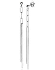 Zinzi zilveren oorstekers dubbele ketting en paperclip schakel 85mm ZIO2262, exclusief en kwalitatief hoogwaardig. Ontdek nu!