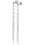 Zinzi zilveren oorstekers dubbele ketting en paperclip schakel 85mm ZIO2262, exclusief en kwalitatief hoogwaardig. Ontdek nu!