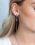 Zinzi zilveren oorstekers dubbele ketting en paperclip schakel 85mm ZIO2262, exclusief en kwalitatief hoogwaardig. Ontdek nu!