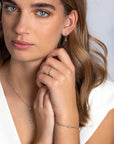 Zinzi zilveren oorstekers 20mm witte zirkonia's ovaal, rond en rechthoekig aan schakelkettinkje ZIO2267, exclusief en kwalitatief hoogwaardig. Ontdek nu!