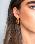 Zinzi gold plated zilveren gladde oorringen 30x6mm rond ZIO2278G, exclusief en kwalitatief hoogwaardig. Ontdek nu!