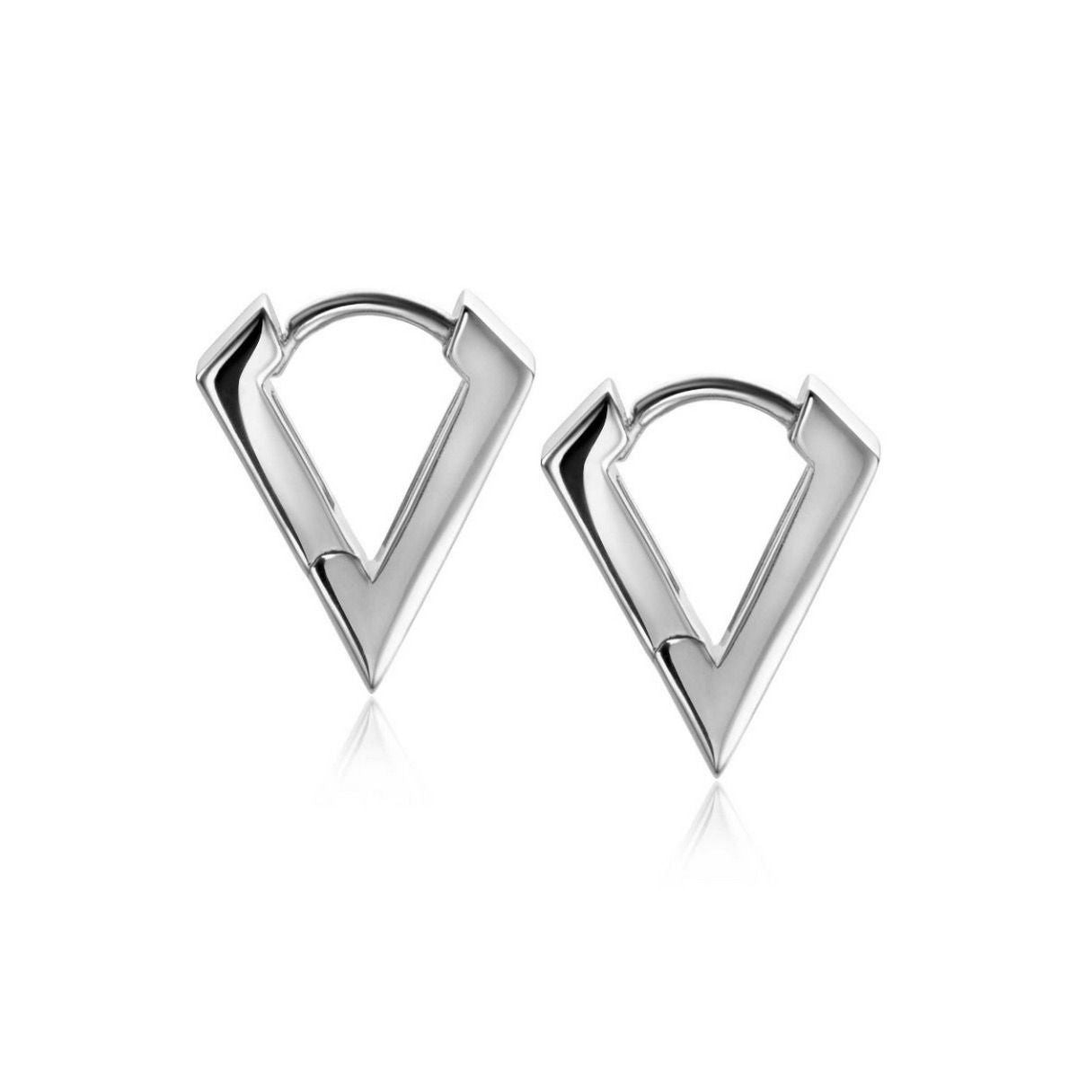 Zinzi zilveren luxe oorringen driehoeksvorm 16x3mm ZIO2318, exclusief en kwalitatief hoogwaardig. Ontdek nu!