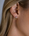 Zinzi bicolor zilveren oorknoppen 12mm rond kabel-design en witte zirkonia's ZIO2390Y, exclusief en kwalitatief hoogwaardig. Ontdek nu!