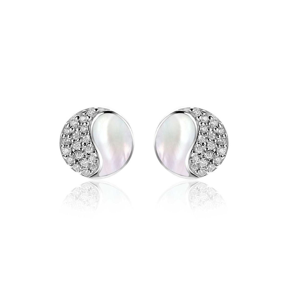 Zinzi 9mm zilveren Yin Yang oorstekers ZIO2423, exclusief en kwalitatief hoogwaardig. Ontdek nu!