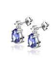 Zinzi zilveren oorstekers peervorm indigo blauw en witte zirkonia ZIO2440, exclusief en kwalitatief hoogwaardig. Ontdek nu!
