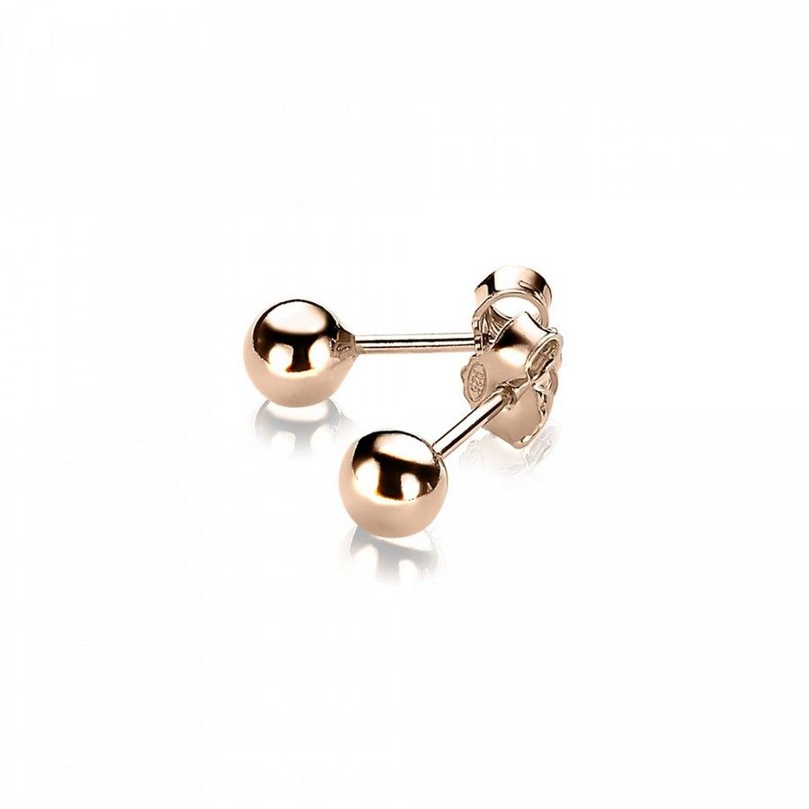 Zinzi zilveren oorstekers rose verguld glad bol 5mm ZIO807R, exclusief en kwalitatief hoogwaardig. Ontdek nu!