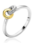 Zinzi zilveren ring ronde vormen met elkaar verbonden witte zirkonia's ZIR2102, exclusief en kwalitatief hoogwaardig. Ontdek nu!
