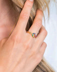 Zinzi zilveren ring 14K geel verguld 8,5mm bezet regenboog ZIR2172, exclusief en kwalitatief hoogwaardig. Ontdek nu!