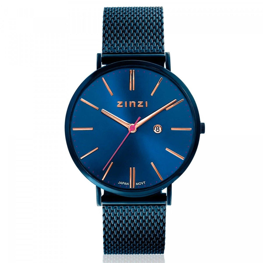 Zinzi horloge ZIW414M Retro - Blauw + gratis Zinzi armbandje, exclusief en kwalitatief hoogwaardig. Ontdek nu!