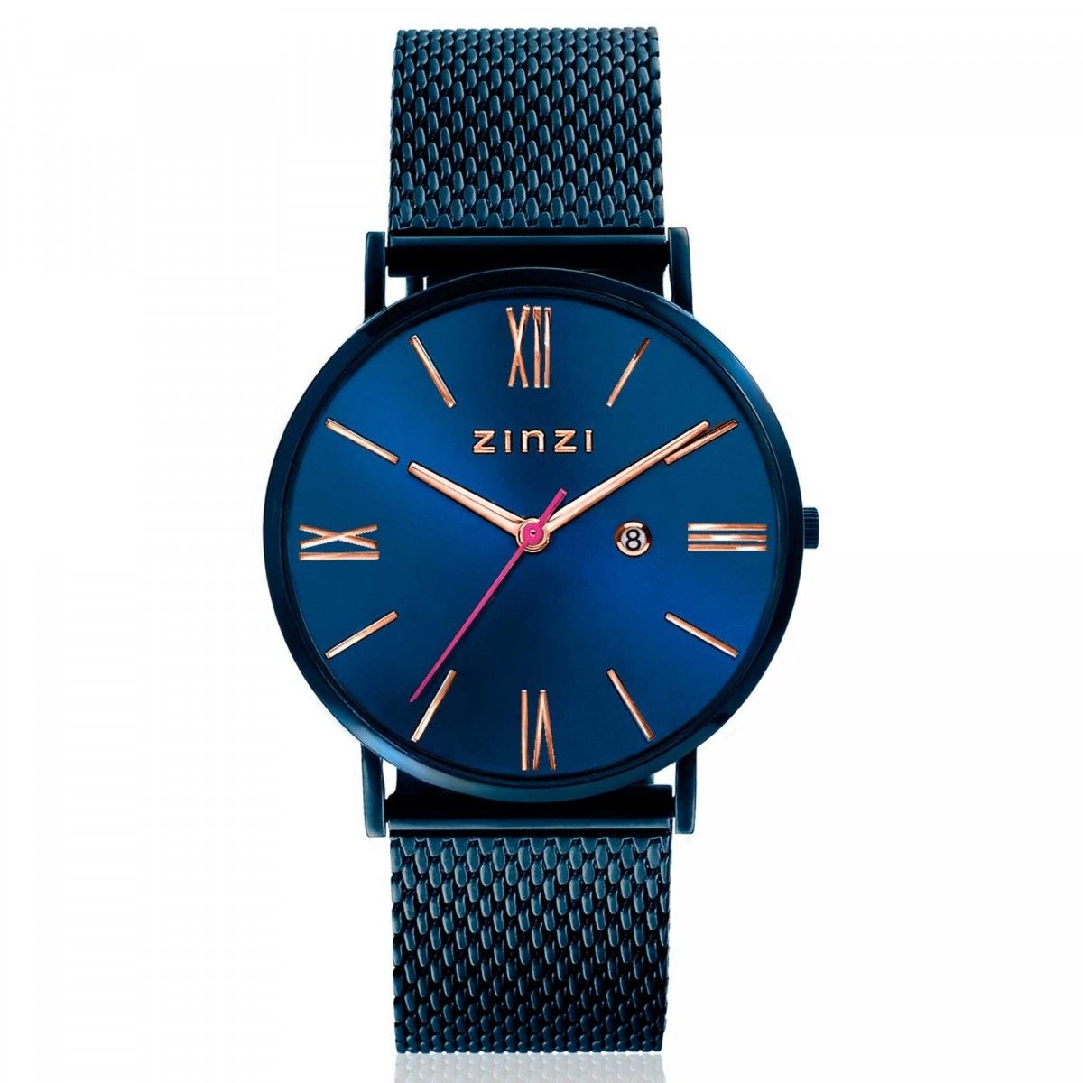 Zinzi ZIW514M horloge - band blauwgekleurd - 34mm + gratis Zinzi armbandje, exclusief en kwalitatief hoogwaardig. Ontdek nu!